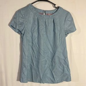 Boden Short Sleeve Blouse  2  Blue